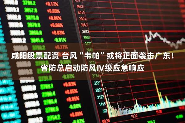 咸阳股票配资 台风“韦帕”或将正面袭击广东！省防总启动防风Ⅳ级应急响应